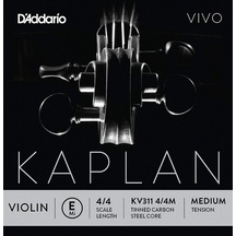 D'Addario Kaplan Vivo Series Violin String E (Mi) Medium Tek Tel