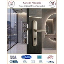 Trendhomm Prizma Aynalı - Nikel Saten - Yale Dış Çelik Kapı Kolu