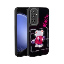 Zore Galaxy A24 Kılıf Parlayan Kabartmalı İkonik Figürlü Ogaa Amas Silikon Kapak - Siyah