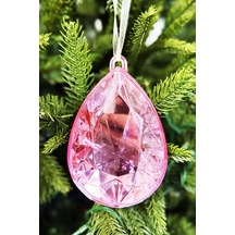 Beysüs Yılbaşı Çam Ağacı Süsü Kristal Damla Kesim Pembe Diğer