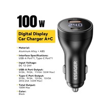 Essager Essager 100w Araç Şarj Cihazı Usb C Pd 45w İphone Uyumlu 15 Pro/14 Xiaomi Poco Samsung Uyumlu S24 Hızlı Şarj Evrensel Chınadistribütör Garantili