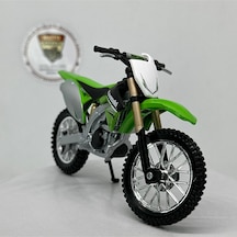 Kawasaki Kx 450f 1:18 Diecast Model Motosiklet Lisanslı Metal Maket Oyuncak