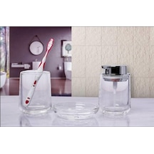 Primanova Vetro 3 Lü Banyo Seti Şeffaf