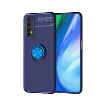 Realme 7 Uyumlu Kılıf Range Yüzüklü Silikon - Mavi