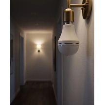 Mey İthalat Şarjlı Led Ampul E27 Duy 6500k Beyaz Işık Kesintisiz Aydınlatma