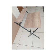 49x83 Cm Çalışma Masası Metal Ayaklı Ders Çalışma Masası Kahverengi