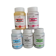 Dr Gusto 5 Li Set Mavi / Yeşil / Kırmızı / Beyaz / Pembe Yağ Bazlı Toz Gıda Boya 25gr
