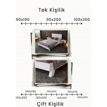 Hüma Dikey Başlıklı Masif Ahşap Karyola Natürel 90x190
