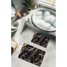 Yıkanabilir Kaymaz Tabanlı Modern Desenli 2'li Banyo Paspas Takımı Bps0012 Renkli Yıkanabilir Kaymaz Tabanlı Modern Desenli 2'li Banyo Paspas Takımı Bps0012 Renkli