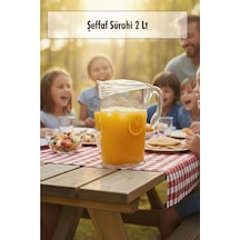 Akrilik 2 Lt Şeffaf Sürahi Buzdolabı Kapak Rafına Sığar