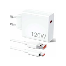 Gld-spt- 120w Şarj Aleti Hızlı Çift Turbo Şarj Aleti Seti Beyaz Şarj Kablosu