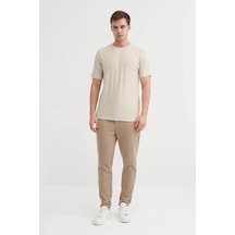 Cazador Regular Fit Bej Erkek T-shirt 42030 Bej