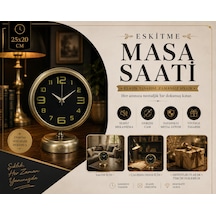 Prestij Vintage 25 X 20 Cm Metal Masa Saati Eskitme