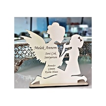 Anneler Günü Hediyelik Plaket Melek Anne Çocuk Şekilli Plaket Melek Silüeti Anne Kız Plaket