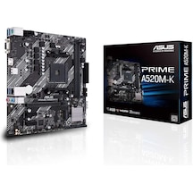 Asus Prime A520M-K AMD A520 4600 MHz (OC) Soket AM4 mATX Anakart