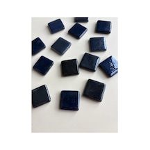 Sanatsal Mozaik Metalik Mavi 2,5x2,5cm Mozaik Sanatı Malzeme 100gr