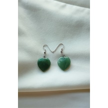 Badeaccessories  Aventurin Kalp Doğaltaş Küpe