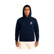 Kapüşonlu Çok Çalış Hayaller Büyük Cep Ve Sırt Tasarımlı Unisex Sweatshirt Lacivert