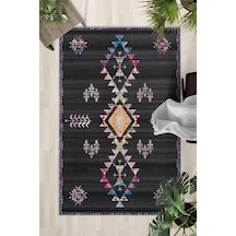 Kaymaz Taban Yıkanabilir Halı Mutfak, Salon, Yatak Odası İçin Modern Dijital Baskı Halı Sln Halı - 0038 Çok Renkli
