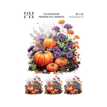 Polyesterhobi Premium Sulu Transfer 25x35 Çiçek Ve Kabak Desenli Ps 170