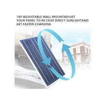 Willowhaven Güvenlik Kameraları İçin 180 Duvara Monte Beyaz 6w Ayarlanabilir Güneş Paneli