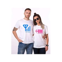 Tshirthane Battary Signal Sevgili Kombinleri Tshirt Kombini Beyaz