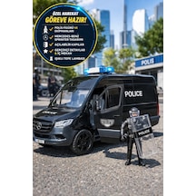 Bruder Mercedes-benz Sprinter Polis Özel Harekat Aracı Polis Figürlü Oyuncak Van Siyah Model 02685