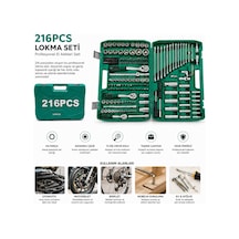 216pcs Lokma Seti Lokma - Soket - Bits Adaptör - 3ad.cırcır Kolu Plastik Çantalı 5570