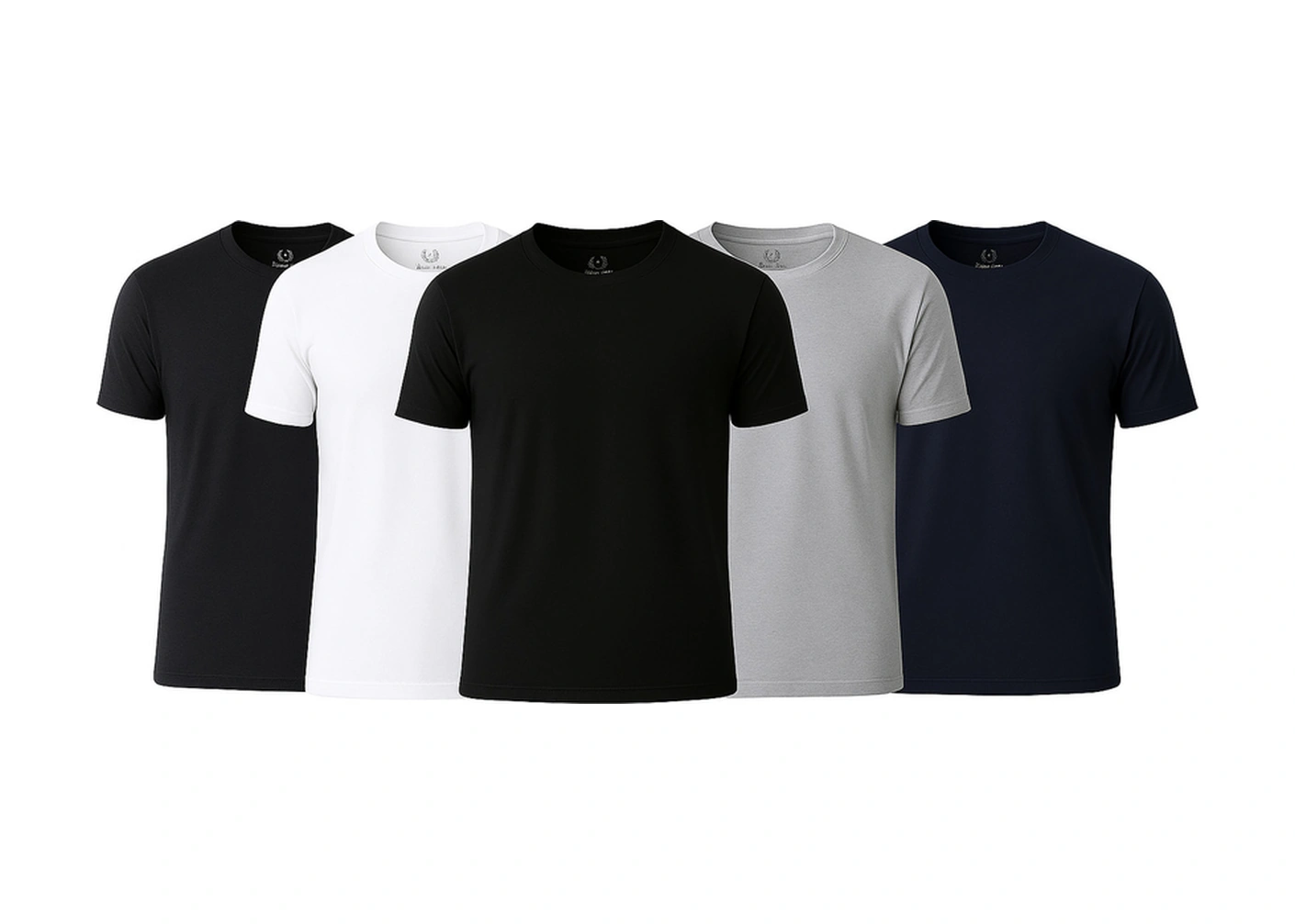 Piano Luce Erkek 5 Li Paket T-shirt Kısa Kollu Bisiklet Yaka Regular Fit 5 Renk Seçenekli Çok Renkli