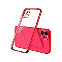 İphone 12 Mini 5.4inç Renkli Kenar Şeffaf Kılıf Kamera Korumalı Kılıf- 5775 Mh-hs8085-3137