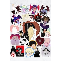 Devilman Crybaby Anime Telefon Laptop Bullet Journal Sticker Paketi 25 Adet Çok Renkli