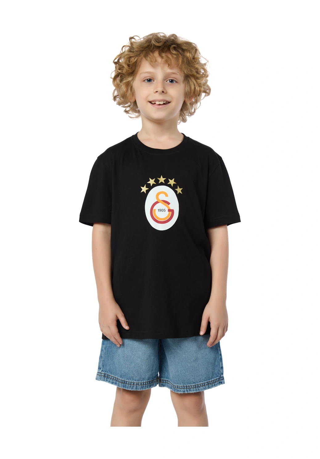 Galatasaray 5 Yıldız Çocuk T-shirt C251402 SIYAH