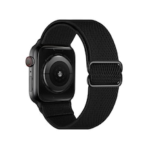 Apple Watch İçin Uyumlu Bilek Kalınlığına Göre Ayarlanabilir Yumuşak Kumaşlı Ve İnce Görünümlü Dayanıklı Sık Dokuma Kumaş Kordon Çok Renkli