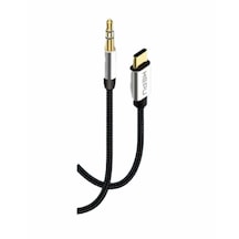 Hepu Hp-20 Aux Kablosu Type-c Jack Çevirici Siyah