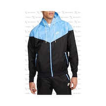 Nike Sportswear Windrunner Full Zip Regular Hoodie Regular Kesim Erkek Ceket Mavi - Siyah
