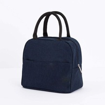 Öğle Yemeği Çantası Taze Soğutucu Çantalar Su Geçirmez Naylon Taşınabilir Fermuar Termal Oxford Öğle Yemeği Çantaları Kadınlar İçin Uygun Öğle Yemeği Kutusu Tote Gıda Çantaları 2 Siyah