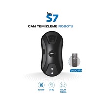 Hey+ Cam Silme Robotu Cam Temizleme Robotu Su Püskürtme Özellikli S7 Açık Gri