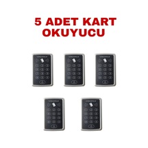 Sr-204 Em Max Kartlı Ve Şifreli Geçiş Sistemi Proximity Rfıd Kart Okuyucu 125 Khz 12/24v Ac/dc 5 Adet