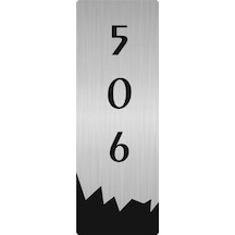Metal Departman Kapı İsimliği, Yönlendirme Levhası 506 Dikey 10x20 Cm Gümüş Renk