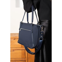 Just Polo Just & Polo Kadın Büyük Boy Omuz Çantası Günlük El Ve Çapraz Çanta Geniş İç Hacimli Valiz Model 6037 Lacivert