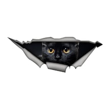 Siyah Sevimli Kedi Yavrusu Araba Sticker 18 Cm