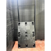 80 X 120 X 15 Cm Plastik Palet Siyah Üzeri Kapalı - Parti No: 1
