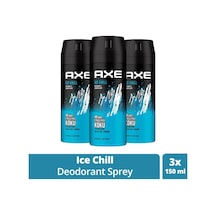3 Adet Axe Ice Chill Erkek Deodorant Sprey 150 Ml