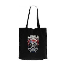 Asking Alexandria Skull Siyah Kanvas Bez Çanta Siyah