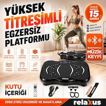 Yüksek Titreşimli Egzersiz Platformu Bluetooth Masaj Aleti Ev Fitness Cihazı Direnç Lastiği Hediye