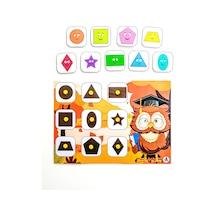 Çocuklar İçin Şekilleri Öğreten Zeka Ve Hafıza Geliştiren Eşleştirme Oyunu Etkinlik Kartları