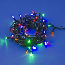 Büro Ev Ofis Yazlık İçin 10mt 100led 2mod Pilli Rgb Işık Siyah Kablolu Lamba Diğer