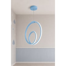 AvizeGO Ovira Led Sarkıt Avize Çocuk Odası Beyaz Işık Açık Mavi