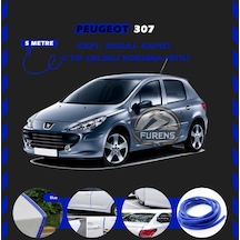Peugeot 307 Oto Araç Kapı Koruma Fitili 5metre Parlak Mavi Renk