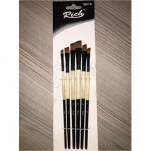 Set-4 Yan Kesik Fırça Seti 6'lı